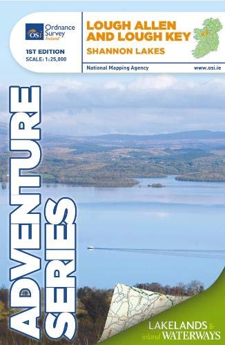 Carte de randonnée - Lough Allen & Lough Key, Shannon Lakes (Irlande) | Ordnance Survey - série Adventure carte pliée Ordnance Survey Ireland 