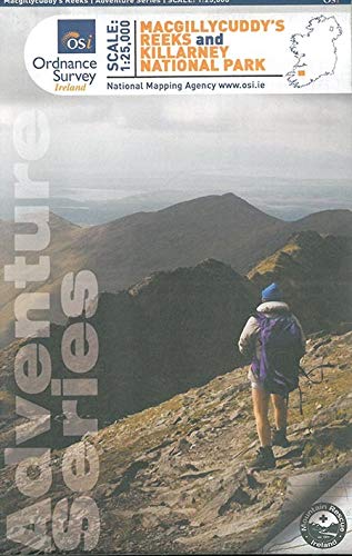 Carte de randonnée - Macgillycuddy's Reeks & Parc national de Killarney (Irlande) | Ordnance Survey - série Adventure carte pliée Ordnance Survey Ireland 