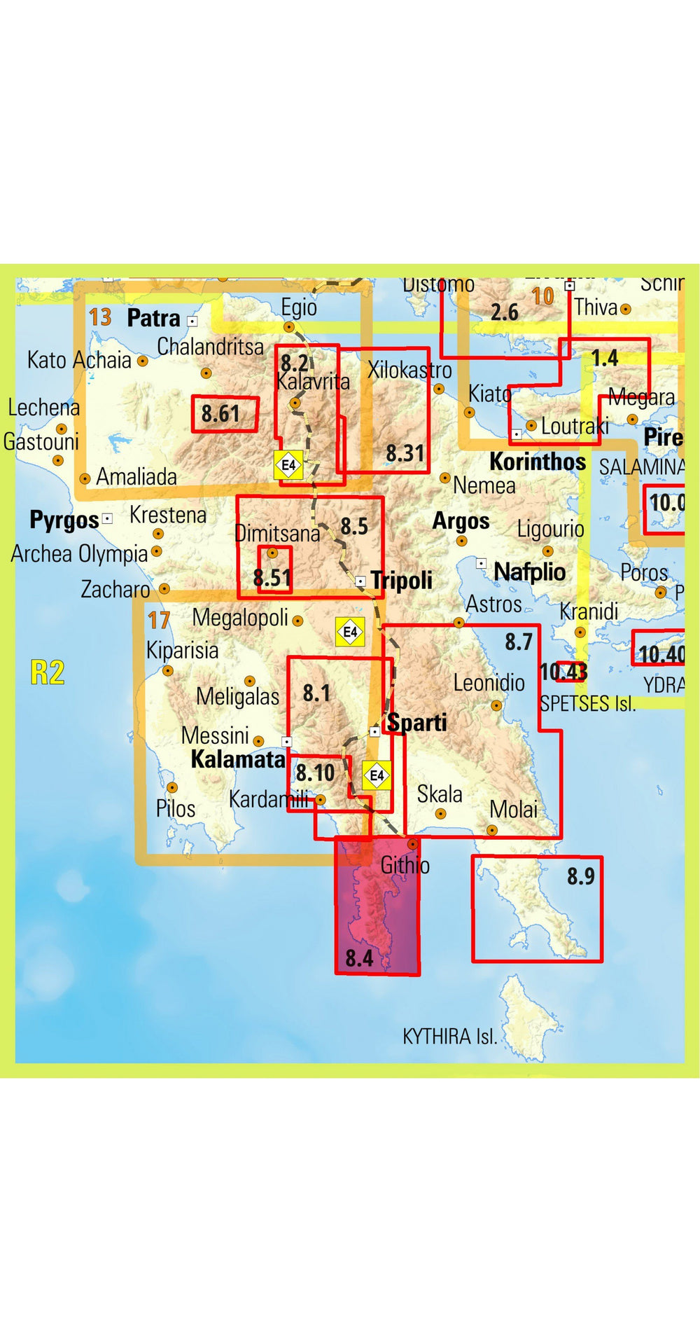 Carte de randonnée - Mani (Magne) | Anavasi carte pliée Anavasi 