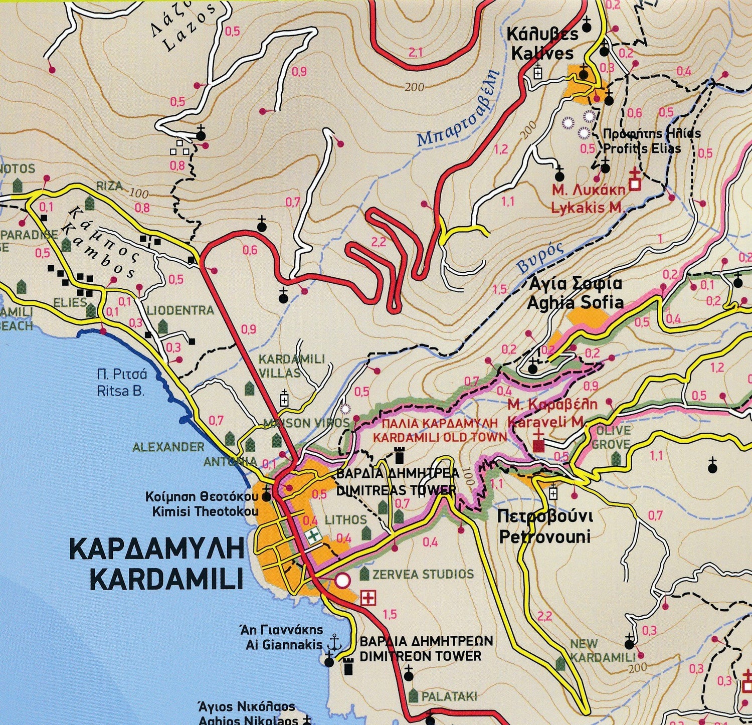 Carte de randonnée - Mani / Magne Ouest (Péloponnèse, Grèce) | Terrain Cartography carte de randonnée Terrain Cartography