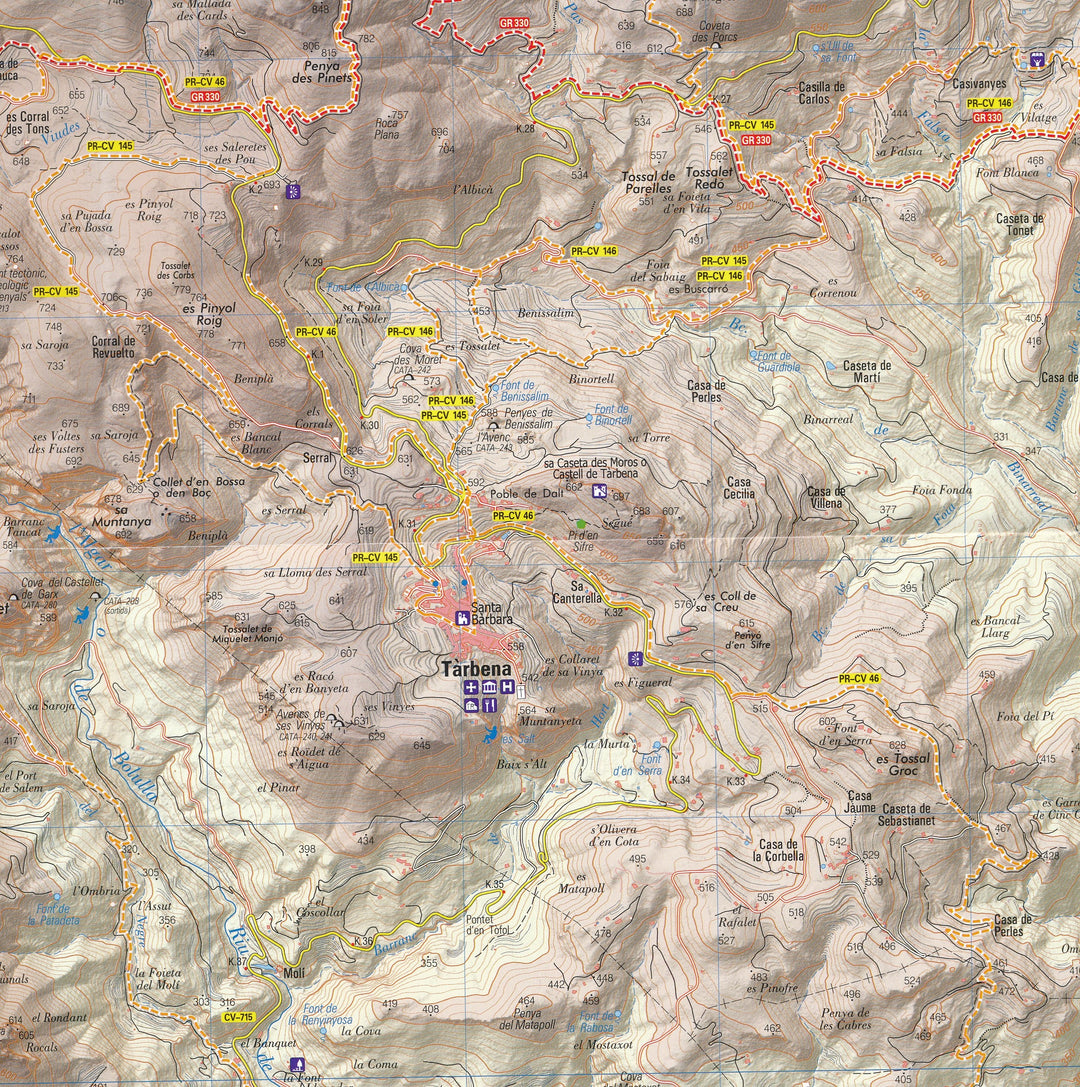 Carte de randonnée - Marina Alta, Serra de Bernia (Alicante) | Piolet carte pliée Editorial Piolet 