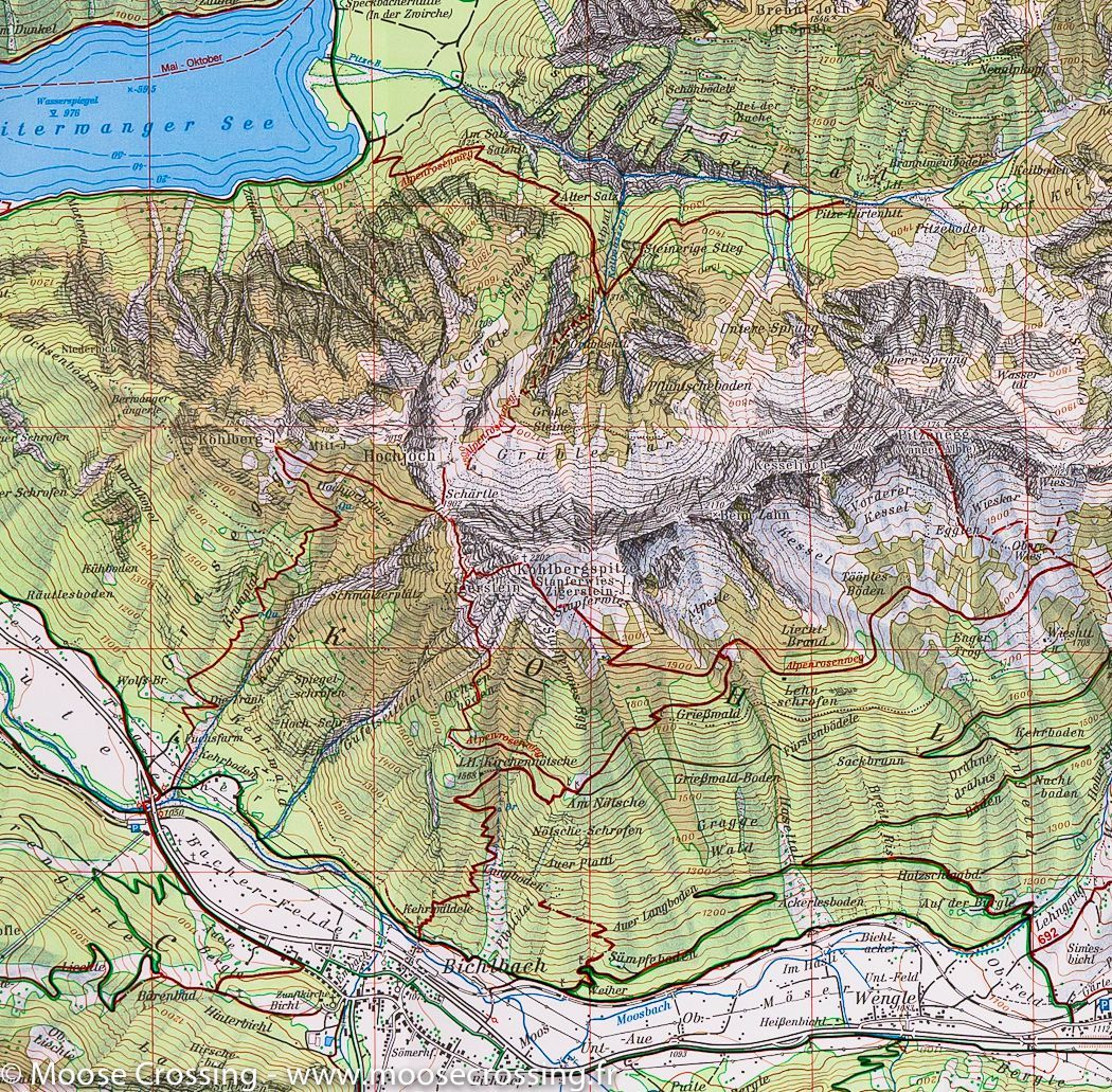 Carte de randonnée n° 4/1 - Massif de Wetterstein & Mieminger Ouest | Alpenverein carte de randonnée Alpenverein