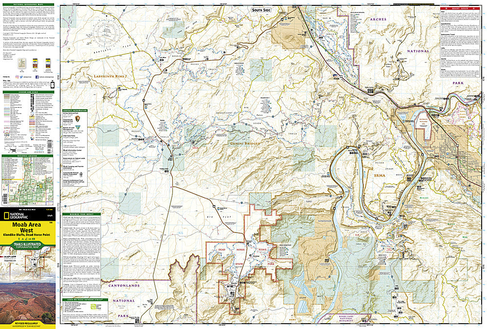Carte de randonnée n° 506 - Moab OuestKlondike Bluffs, Dead Horse Point (Utah) | National Geographic | National Geographic carte de randonnée National Geographic
