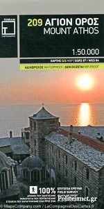 Carte de randonnée - Mont Athos (Grèce) | Terrain Cartography carte de randonnée Terrain Cartography