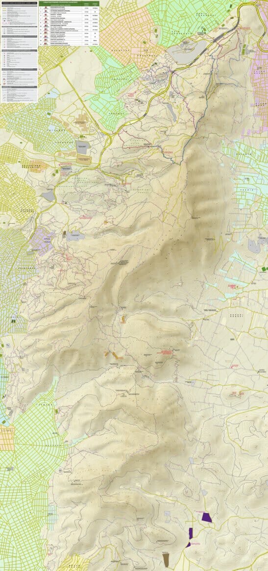 Carte de randonnée - Mont Hymette (Grèce) | Terrain Cartography carte pliée Terrain Cartography 