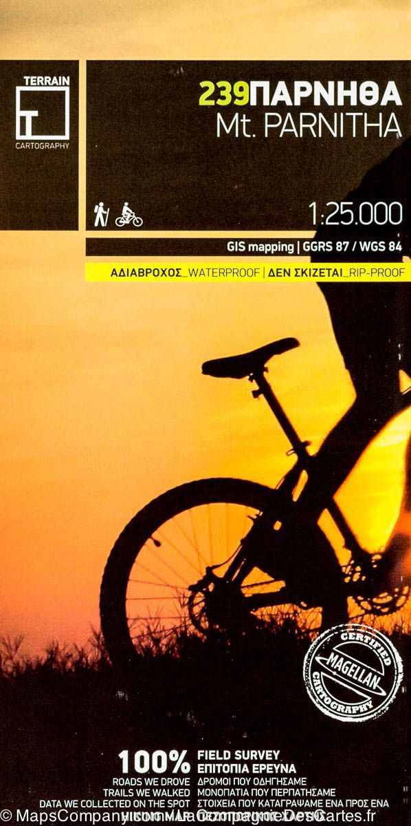 Carte de randonnée - Mont Parnitha (Grèce) | Terrain Cartography carte de randonnée Terrain Cartography