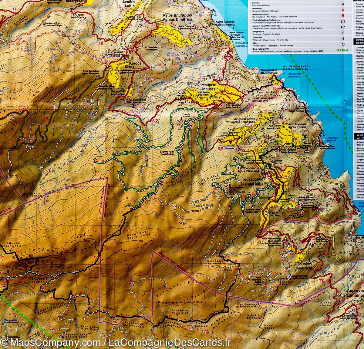 Carte de randonnée - Central Pélion (Grèce) | Terrain Cartography carte de randonnée Terrain Cartography