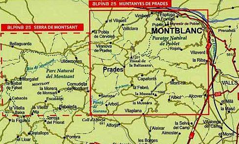 Carte de randonnée - Montagnes de Prades (Pyrénées Catalanes, Espagne) | Alpina carte de randonnée Editorial Alpina