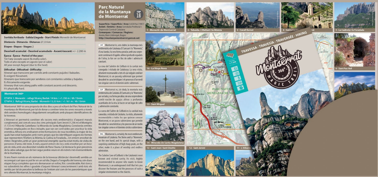 Carte de randonnée - Montserrat 360º Magic Trail (Catalogne) | Alpina carte de randonnée Editorial Alpina