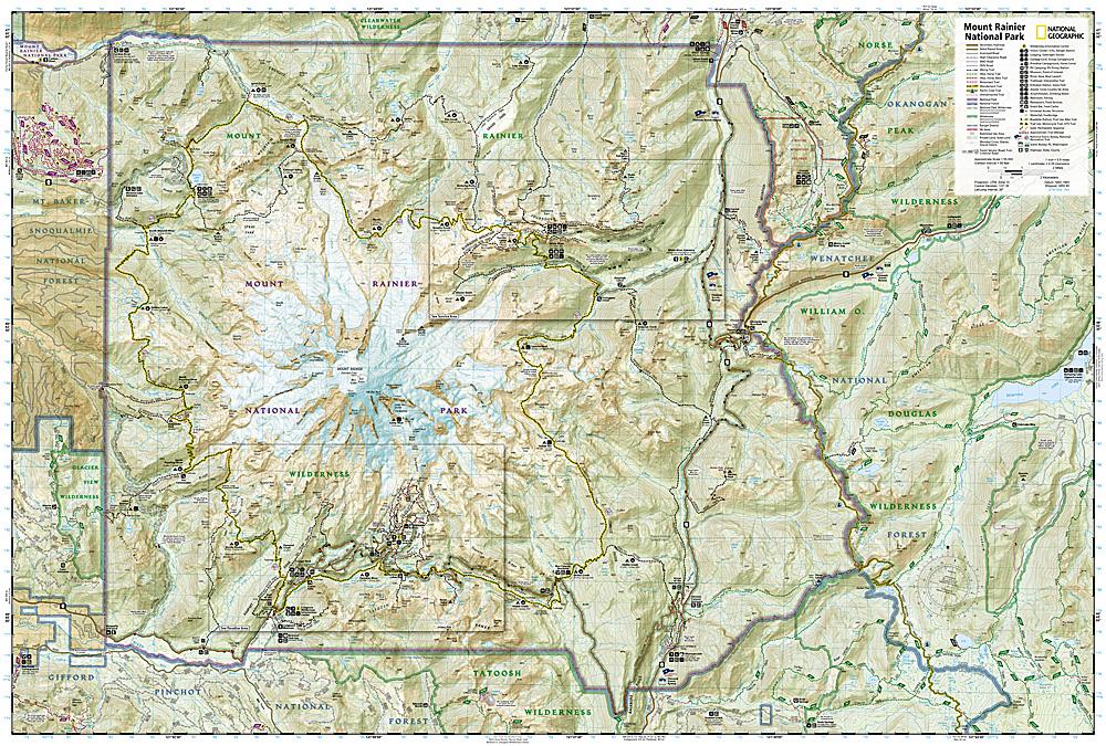 Carte de randonnée n° 217 - Mount Rainier National Park (Washington) | National Geographic carte de randonnée National Geographic