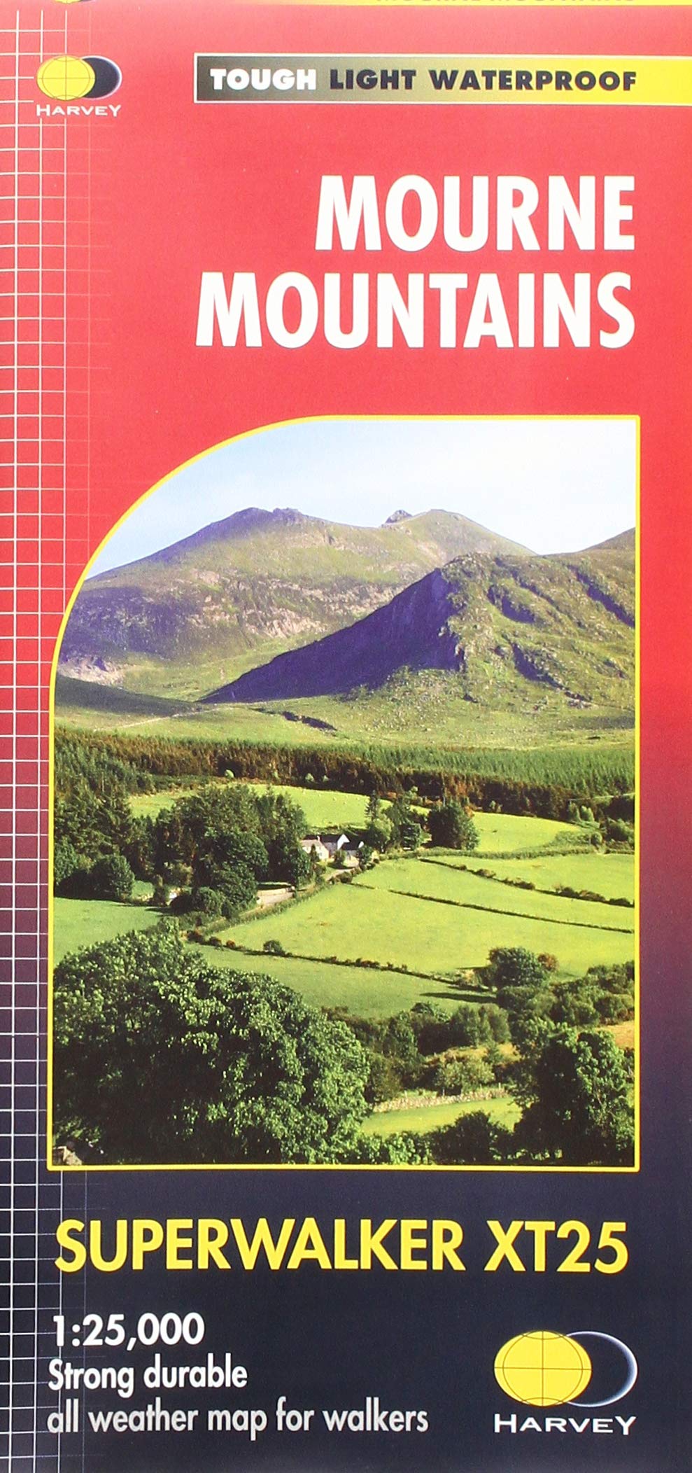 Carte de randonnée - Mourne Mountains | Harvey Maps - Superwalker maps carte de randonnée Harvey Maps