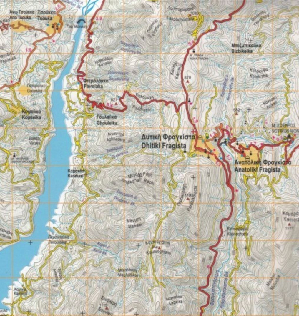 Carte de randonnée n° 2.4 - Nafpaktos, Panaitoliko, Karpenisi (Grèce centrale) | Anavasi carte de randonnée Anavasi