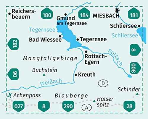 Carte de randonnée n° 008 - Tegernseer Tal + Activ Guide (Allemagne) | Kompass carte de randonnée Kompass