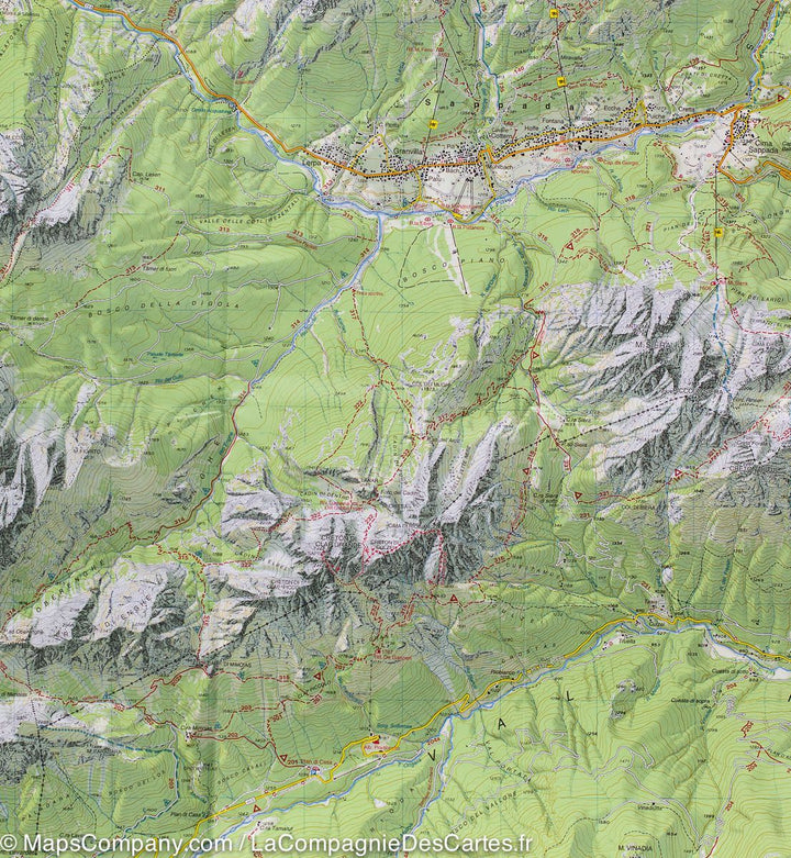 Carte de randonnée n° 01 - Sappada, San Stefano et Forni Avoltri (Alpes carniques, Italie) | Tabacco carte pliée Tabacco 