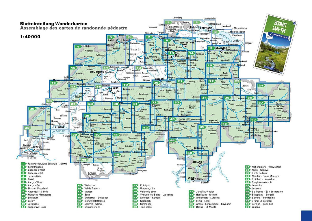 Carte de randonnée n° 01 - Schaffhausen, Zürcher Weinland (Suisse) | Kümmerly & Frey-1/40 000 carte pliée Kümmerly & Frey 