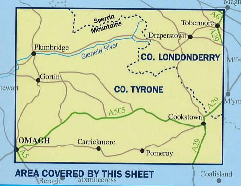 Carte de randonnée n° 013 - The Sperrins (Irlande du Nord) | Ordnance Survey - Discoverer carte pliée Ordnance Survey 