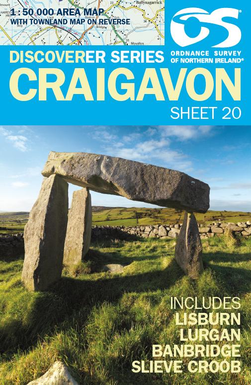 Carte de randonnée n° 020 - Craigavon (Irlande du Nord) | Ordnance Survey - Discoverer carte pliée Ordnance Survey 