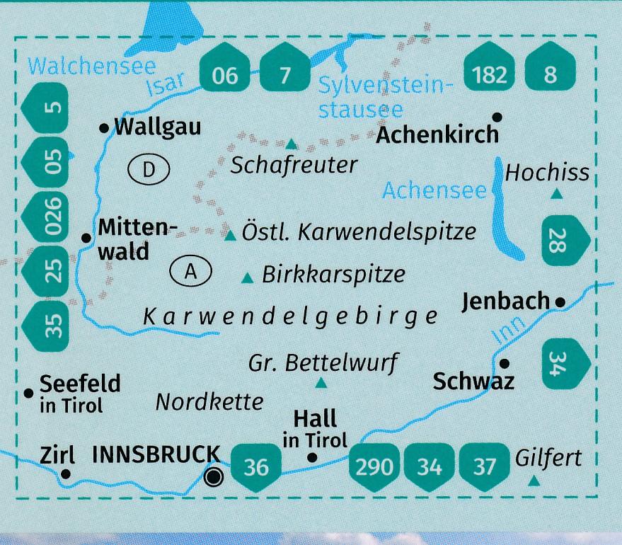 Carte de randonnée n° 026 - Karwendelgebirge + Aktive Guide (Tyrol, Autriche) | Kompass carte de randonnée Kompass