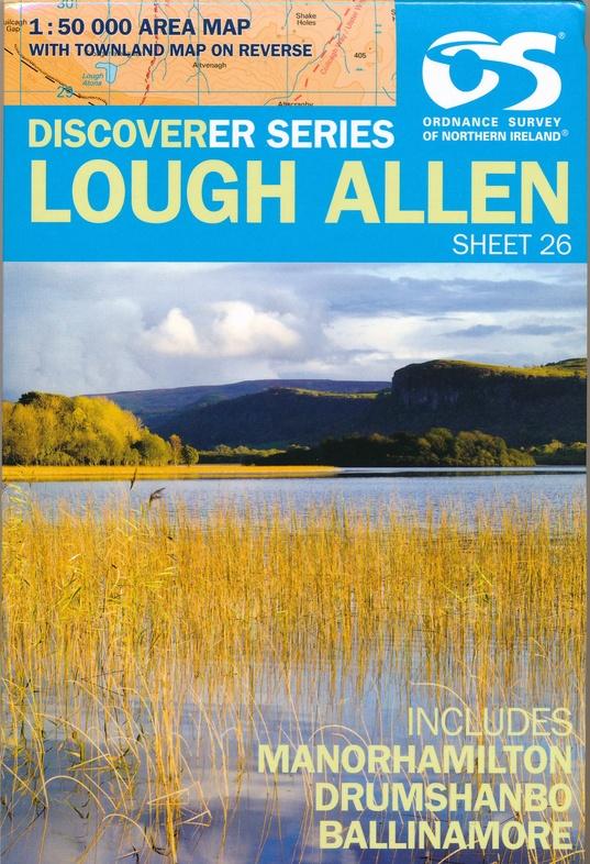 Carte de randonnée n° 026 - Lough Allen (Irlande du Nord) | Ordnance Survey - Discoverer carte pliée Ordnance Survey 