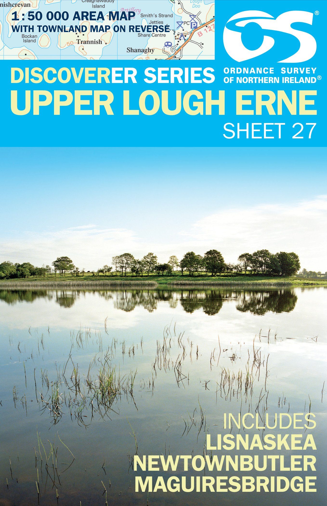 Carte de randonnée n° 027 - Upper Lough Erne, Lisnaskea (Irlande du Nord) | Ordnance Survey - Discoverer carte de randonnée Ordnance Survey Default Title