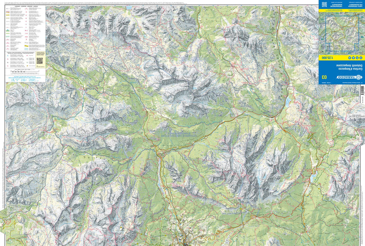 Carte de randonnée n° 03 - Cortina d'Ampezzo (Dolomites, Italie) | Tabacco carte pliée Tabacco 