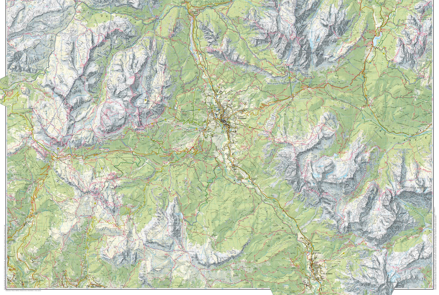 Carte de randonnée n° 03 - Cortina d'Ampezzo (Dolomites, Italie) | Tabacco carte de randonnée Tabacco