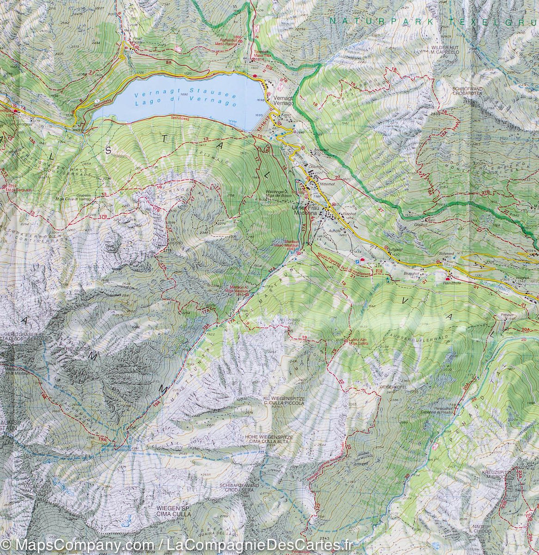 Carte de randonnée n° 04 - Val Senales & Naturno (Alpes, Italie) | Tabacco carte pliée Tabacco 
