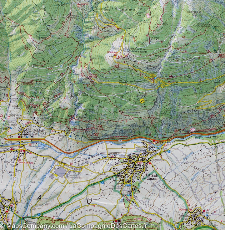 Carte de randonnée n° 04 - Val Senales & Naturno (Alpes, Italie) | Tabacco carte pliée Tabacco 