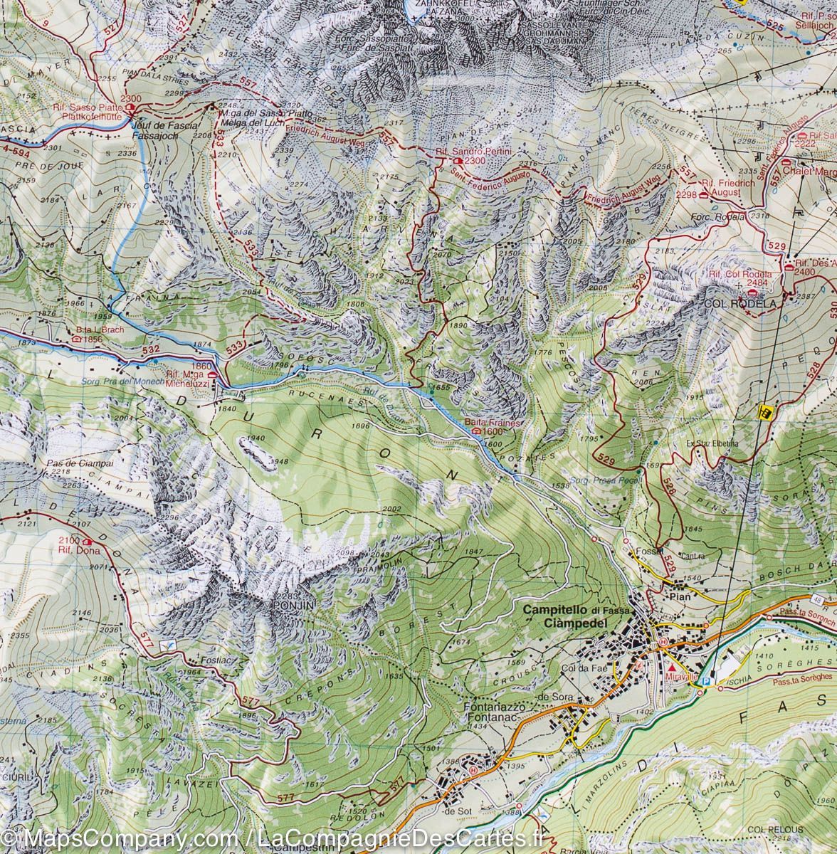 Carte de randonnée n° 05 - Val Gardena et Alpe di Siusi (Alpes, Italie) | Tabacco carte de randonnée Tabacco