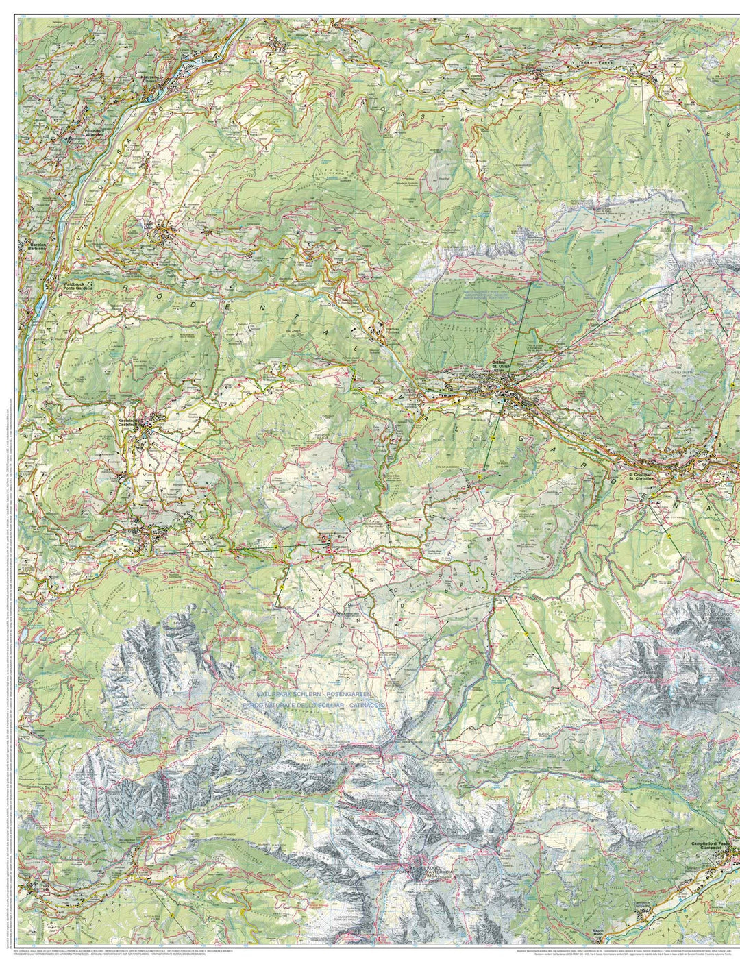 Carte de randonnée n° 05 - Val Gardena et Alpe di Siusi (Alpes, Italie) | Tabacco carte pliée Tabacco 