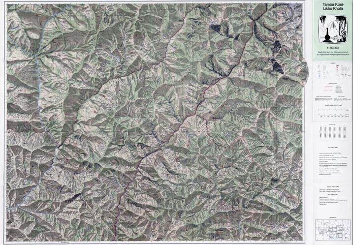 Carte de randonnée n° 06 - Tamba Kosi-Likhu Khola (Népal) | Nelles Verlag carte de randonnée Nelles Verlag