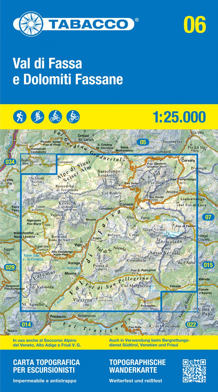 tobacco maps dolomites Hiking map No. 06 - Val di Fassa (Dolomites, Italy)