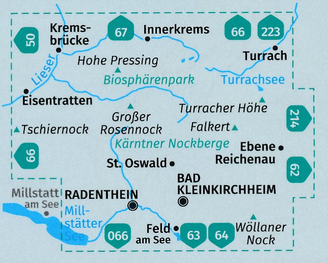 Carte de randonnée n° 063 - Bad Kleinkirchheim, Nockberge (Autriche) | Kompass carte de randonnée Kompass
