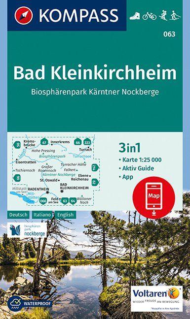 Carte de randonnée n° 063 - Bad Kleinkirchheim, Nockberge (Autriche) | Kompass carte pliée Kompass 