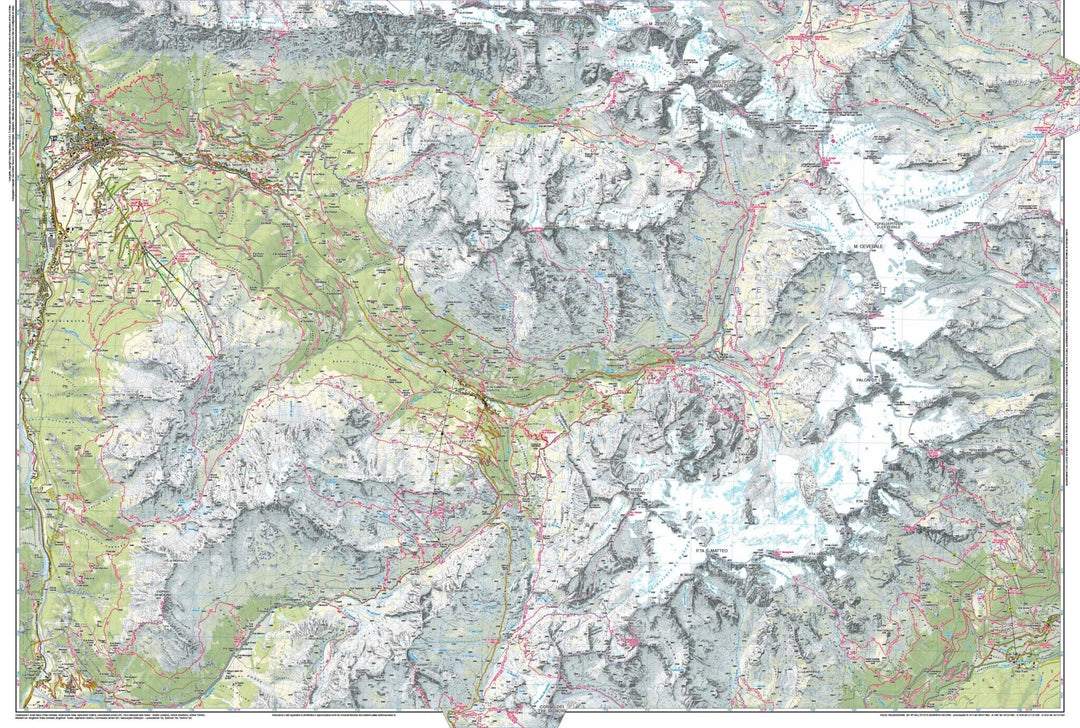 Carte de randonnée n° 08 - Ortles et Cevedale (Alpes, Italie) | Tabacco carte pliée Tabacco 