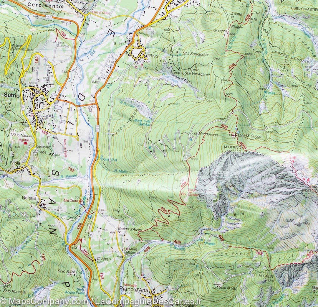 Carte de randonnée n° 9 d&rsquo;Alpi Carniche (Alpes Carniques, Italie) | Tabacco - La Compagnie des Cartes