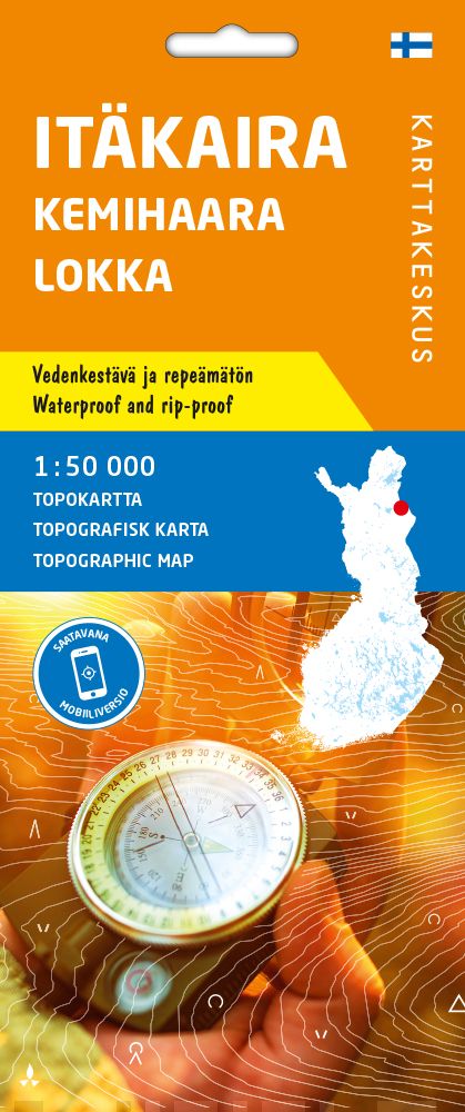 Carte de randonnée n° 1 - Itäkaira Kemihaara Lokka (Laponie) | Karttakeskus carte pliée Karttakeskus 