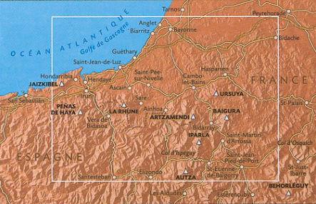 Carte de randonnée n° 1 - Pays Basque Ouest (Labourd, Basse-Navarre) | Rando Editions carte de randonnée Rando Editions