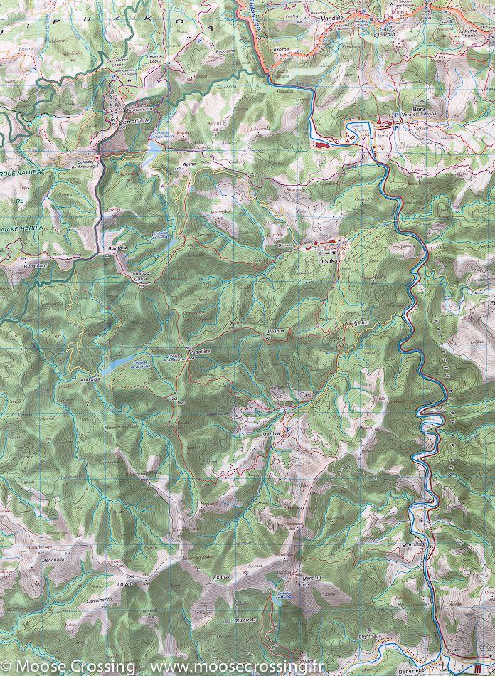 Carte de randonnée n° 1 - Pays Basque Ouest (Labourd, Basse-Navarre) | Rando Editions carte de randonnée Rando Editions