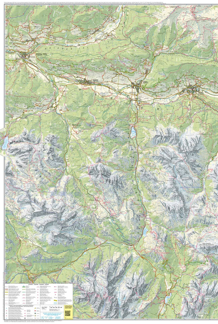 Carte de randonnée n° 10 - Dolomites de Sesto (Dolomites, Italie) | Tabacco carte pliée Tabacco 