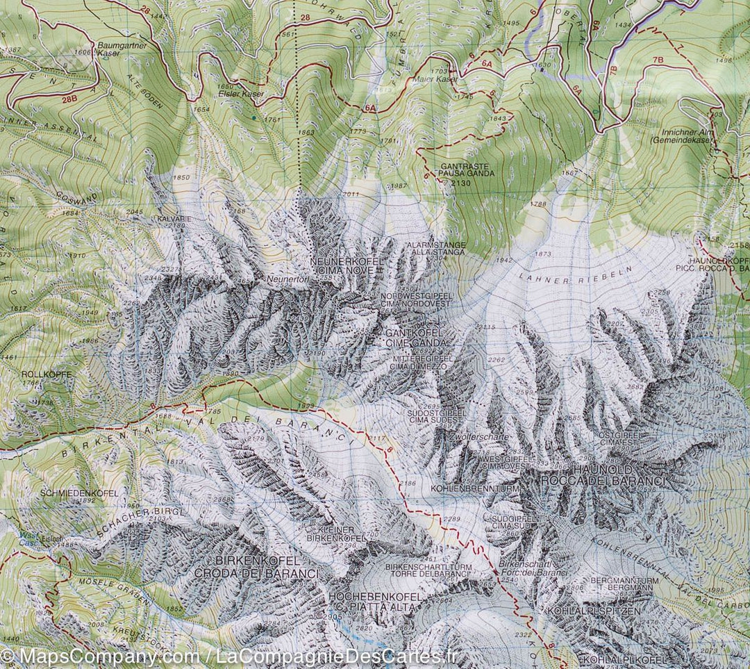 Carte de randonnée n° 10 - Dolomites de Sesto (Dolomites, Italie) | Tabacco carte pliée Tabacco 