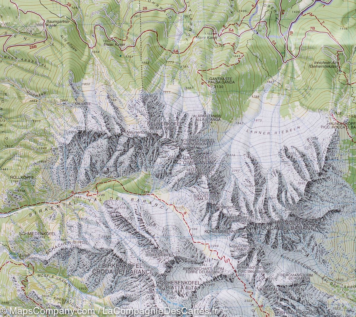 Carte de randonnée n° 10 - Dolomites de Sesto (Dolomites, Italie) | Tabacco carte de randonnée Tabacco