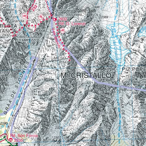 Carte de randonnée n° 10 - Dolomites de Sesto (Dolomites, Italie) | Tabacco carte de randonnée Tabacco
