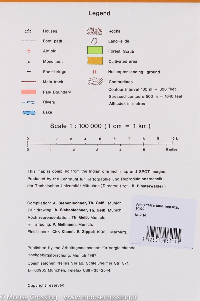 Carte de randonnée n° 10 - Jumla & Lac Rara (Népal) | Nelles Verlag carte pliée Nelles Verlag 