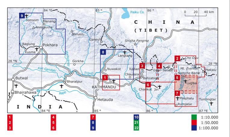 Carte de randonnée n° 10 - Jumla & Lac Rara (Népal) | Nelles Verlag carte de randonnée Nelles Verlag