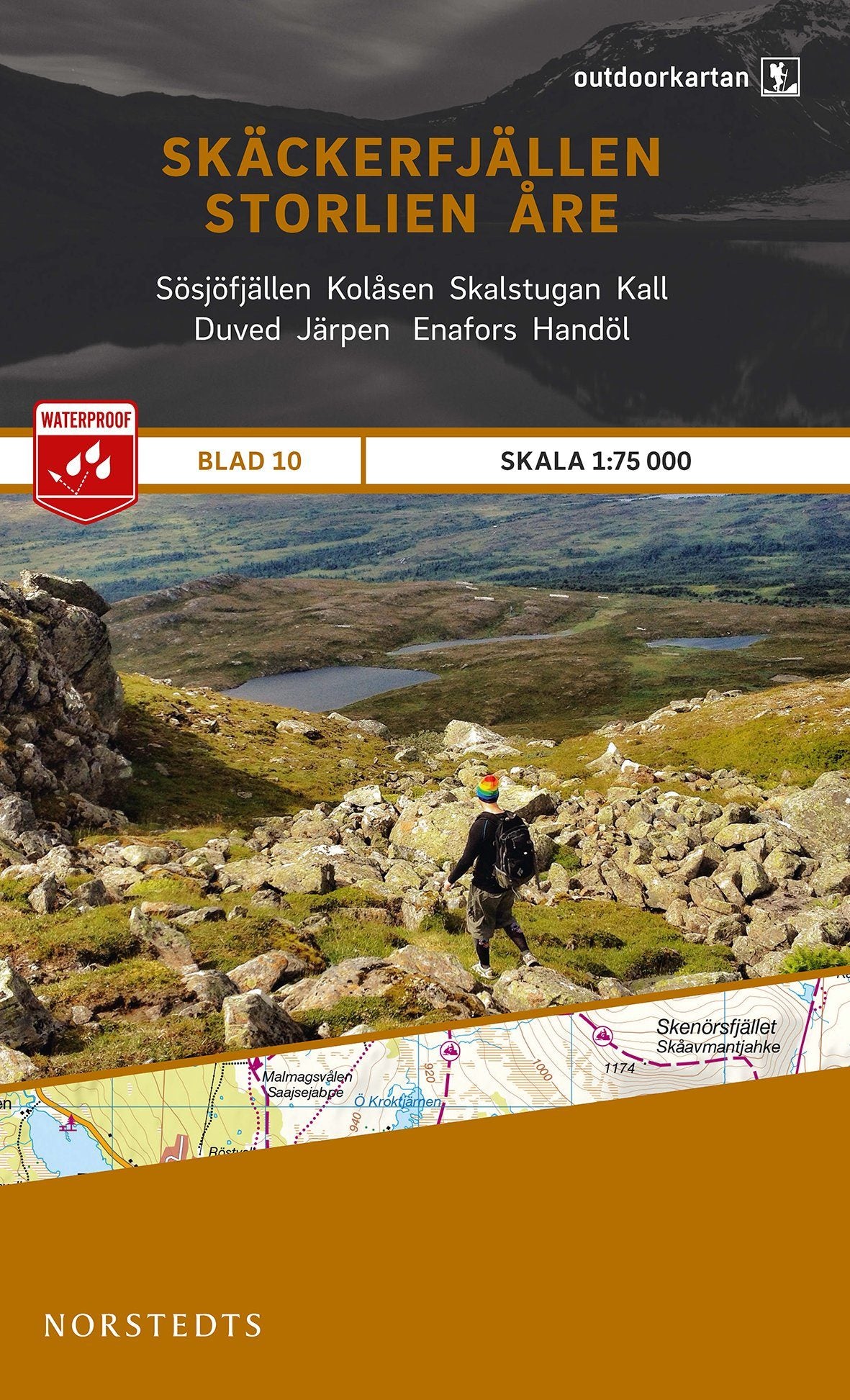 Carte de randonnée n° 10 - Skäckerfjällen, Storlien, Åre (Suède) | Norstedts - Outdoor carte de randonnée Norstedts Default Title