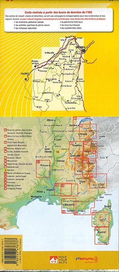 Carte de randonnée n° 10 - Vercors | Didier Richard carte pliée Didier Richard 