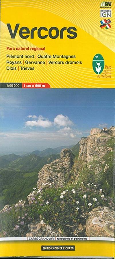 Carte de randonnée n° 10 - Vercors | Didier Richard carte pliée Didier Richard 
