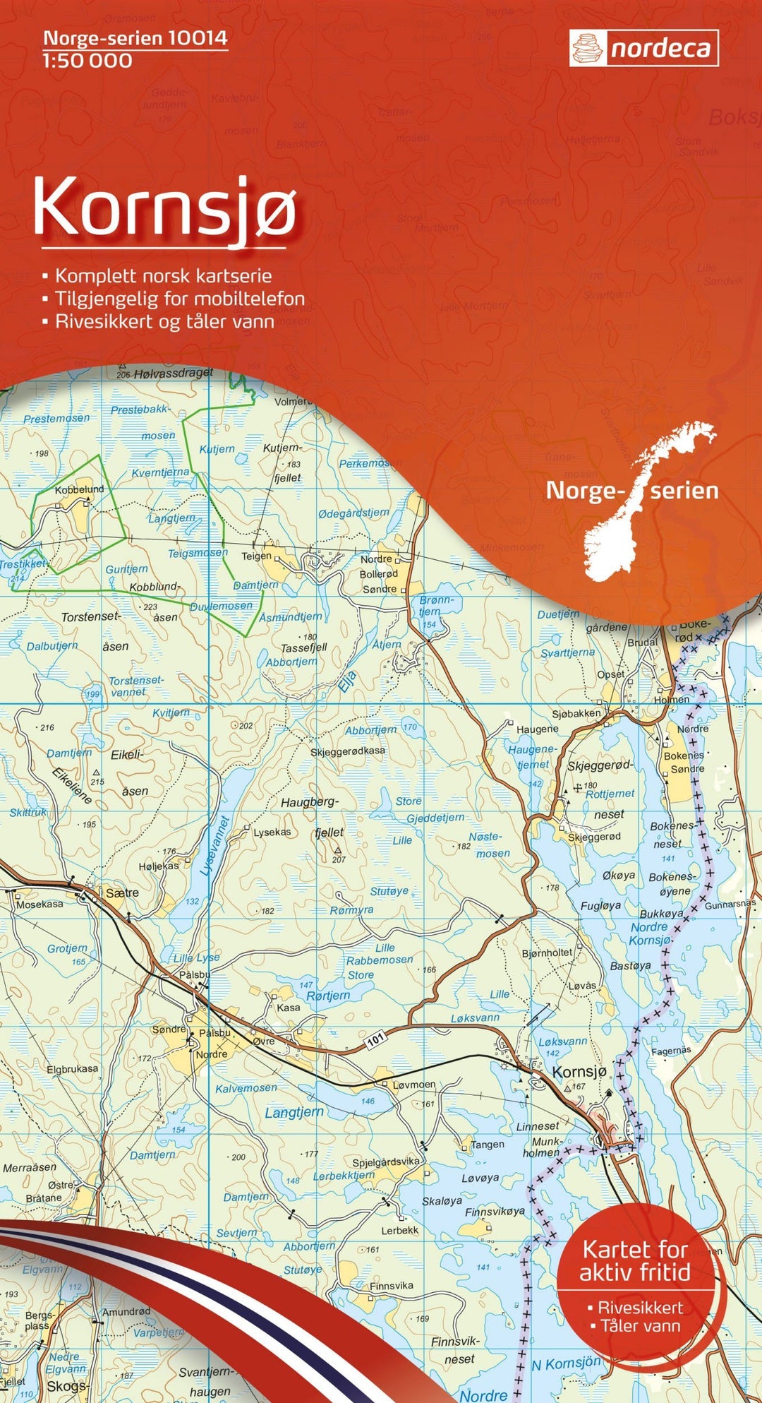 Carte de randonnée n° 10014 - Kornso (Norvège) | Nordeca - Norge-serien carte pliée Nordeca 