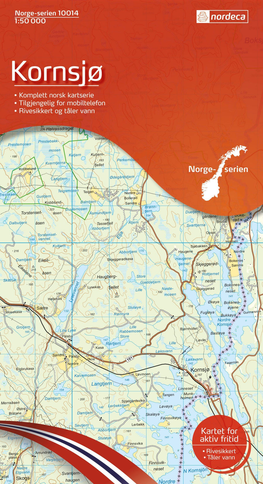 Carte de randonnée n° 10014 - Kornso (Norvège) | Nordeca - Norge-serien carte pliée Nordeca 